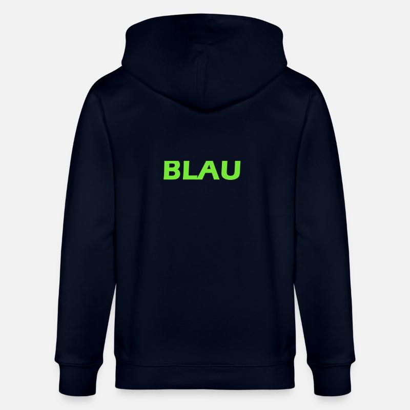BLUE IN GREEN SCRIPT - Stanley/Stella CULTIVATOR  Unisex Organic Hooded Jacket - navy