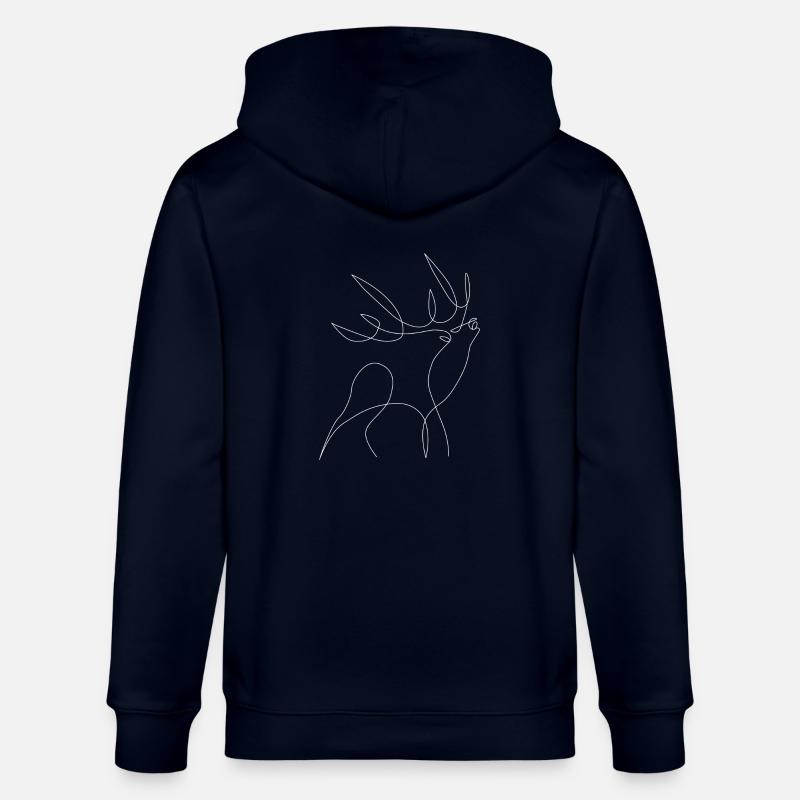 Cerf - Cerf Oneline - Veste à capuche bio CULTIVATOR Stanley/Stella Unisexe - marine