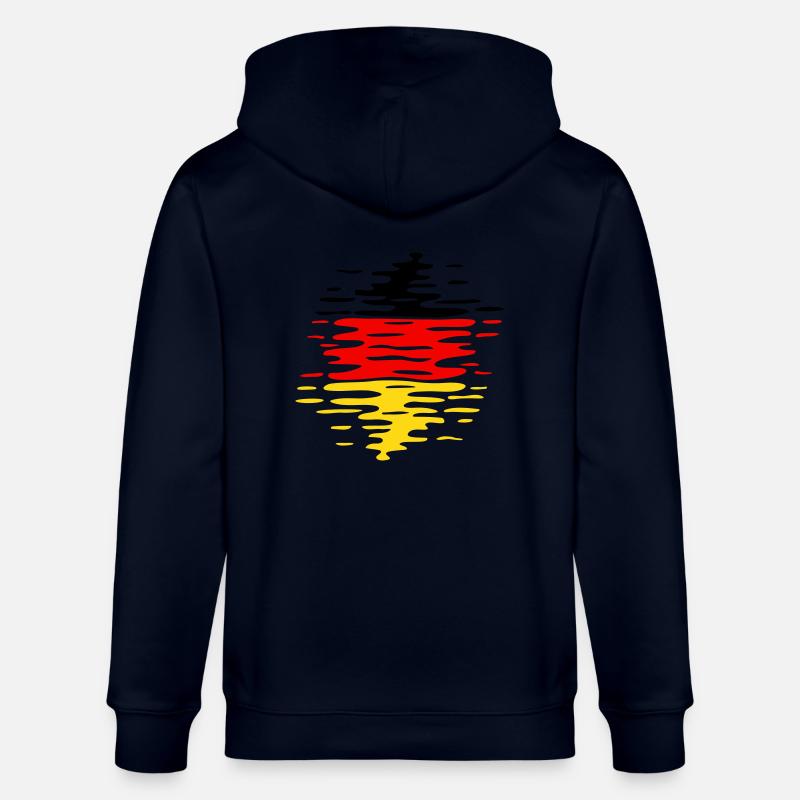 Vagues du drapeau allemand - Veste à capuche bio CULTIVATOR Stanley/Stella Unisexe - marine