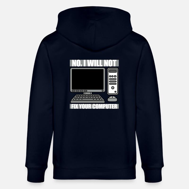 not fix your computer - Stanley/Stella Unisex Bio-Kapuzenjacke CULTIVATOR  - Navy