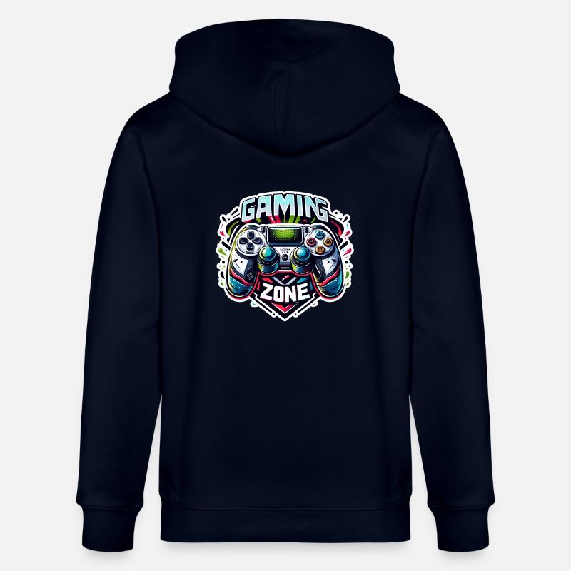 Gaming Zone - Controller Illustration - Stanley/Stella Unisex Bio-Kapuzenjacke CULTIVATOR  - Navy