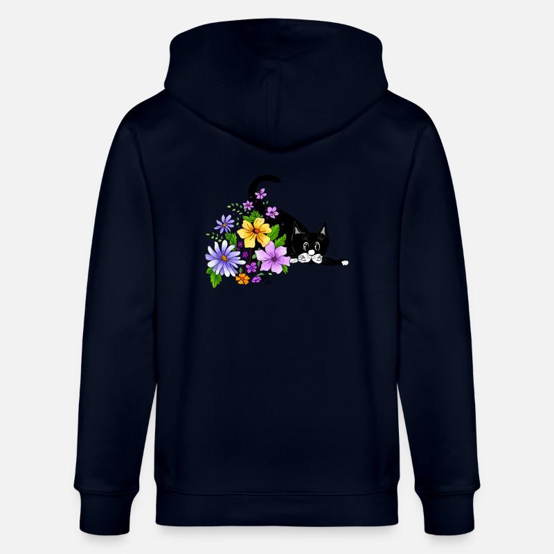Katze - Stanley/Stella Unisex Bio-Kapuzenjacke CULTIVATOR  - Navy
