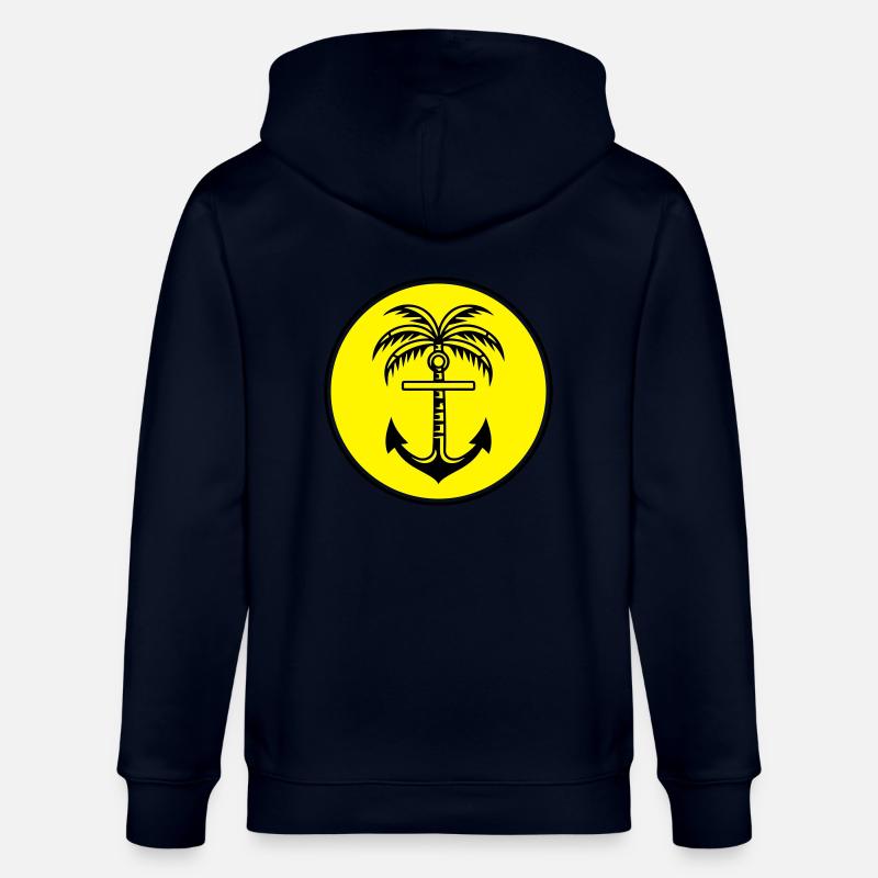 Icône d’ancre de palmier - Veste à capuche bio CULTIVATOR Stanley/Stella Unisexe - marine