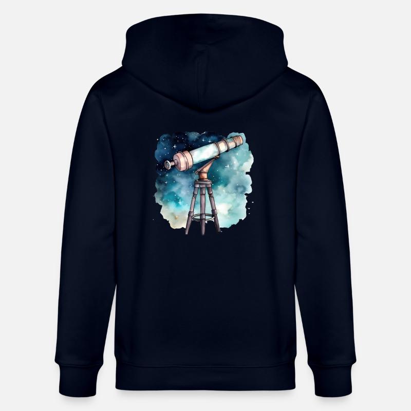 Telescope - Stanley/Stella CULTIVATOR  Unisex Organic Hooded Jacket - navy