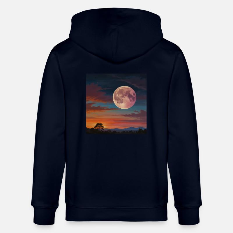 Paysage Coucher De Soleil - Veste à capuche bio CULTIVATOR Stanley/Stella Unisexe - marine