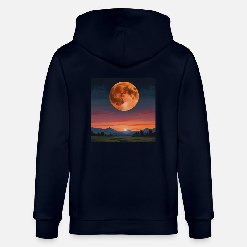 Paysage Coucher De Soleil - Veste à capuche bio CULTIVATOR Stanley/Stella Unisexe - marine