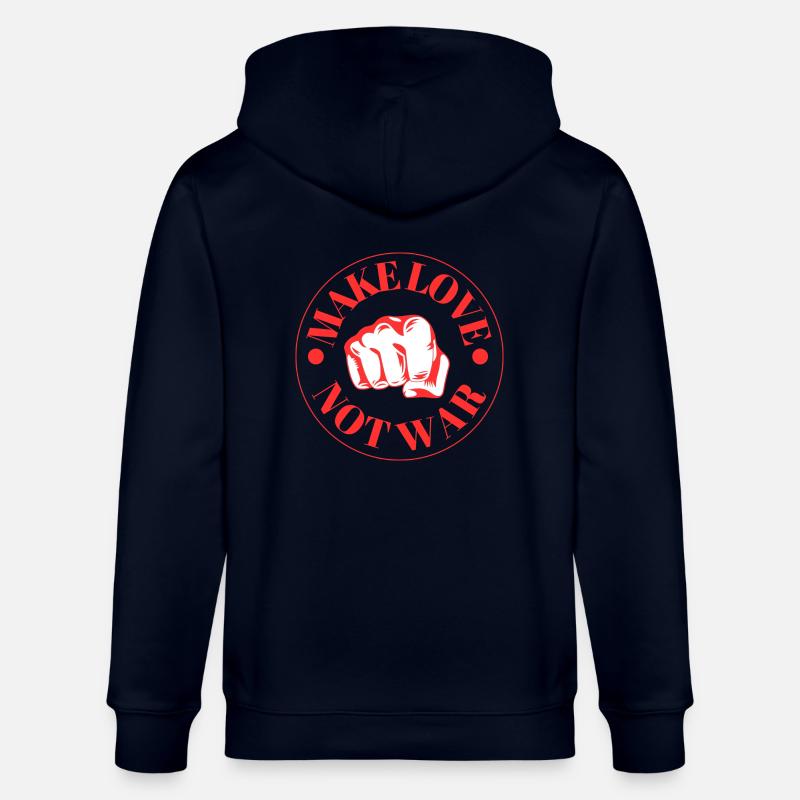 Make Love - Not War - Stanley/Stella Unisex Bio-Kapuzenjacke CULTIVATOR  - Navy