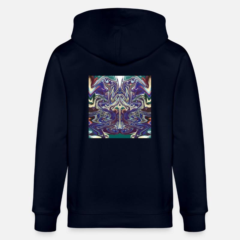 Abstrakte mit ein Stier Muster - Stanley/Stella Unisex Bio-Kapuzenjacke CULTIVATOR  - Navy