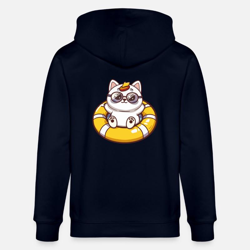 Bande dessinée d’été chat - Veste à capuche bio CULTIVATOR Stanley/Stella Unisexe - marine