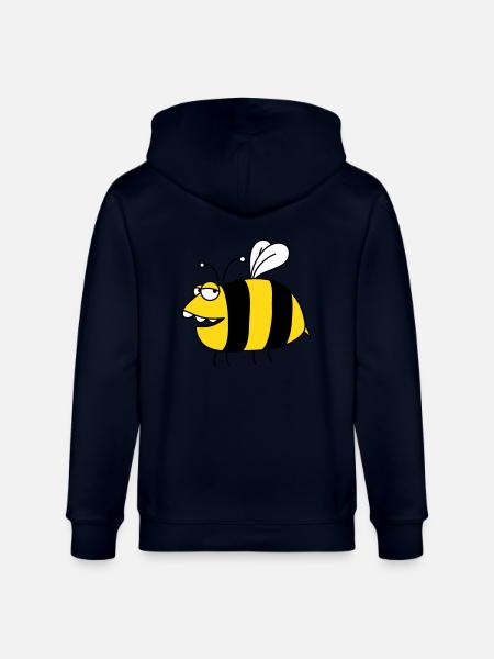 Fun thick bee - Stanley/Stella CULTIVATOR Unisex Organic Hooded Jacket - navy
