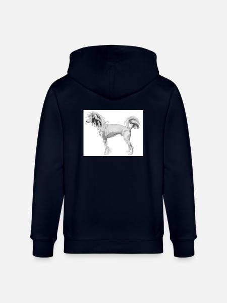 Chinesischer Schopfhundaufkleber - Stanley/Stella Unisex Bio-Kapuzenjacke CULTIVATOR - Navy