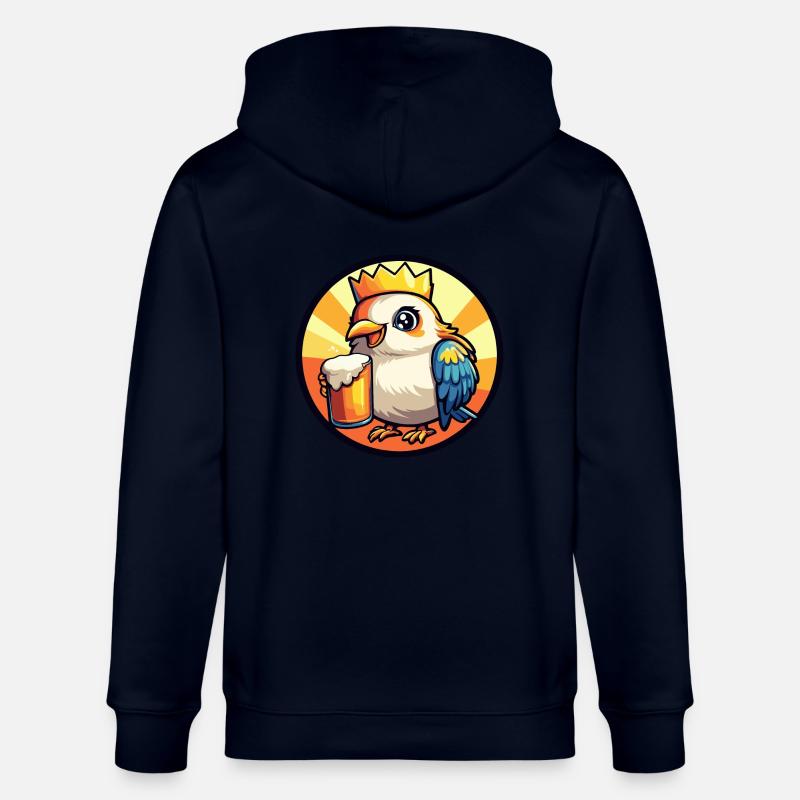Taube Vogel Bier Comic - Stanley/Stella Unisex Bio-Kapuzenjacke CULTIVATOR  - Navy