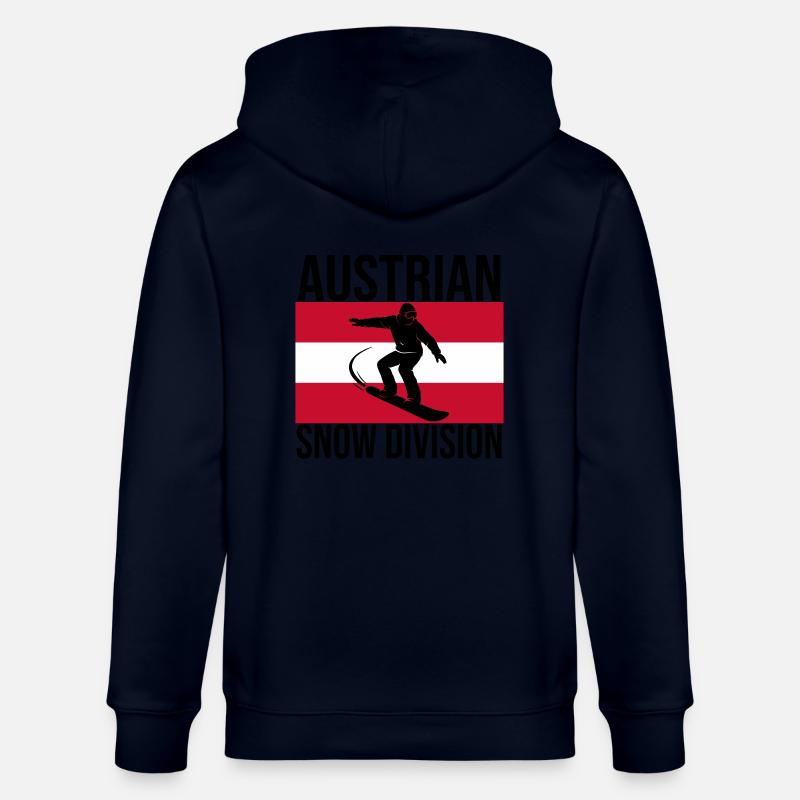 Austrian Snow Division Snowboard Tee - Stanley/Stella Unisex Bio-Kapuzenjacke CULTIVATOR  - Navy