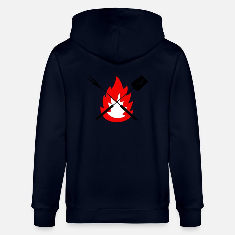 barbecue cook tools fire on BBQ best gift idea - Veste à capuche bio CULTIVATOR Stanley/Stella Unisexe - marine