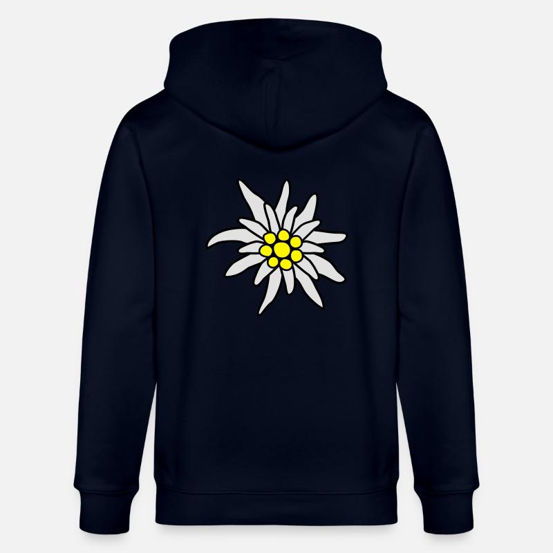 Edelweiß Blüte - Stanley/Stella Unisex Bio-Kapuzenjacke CULTIVATOR - Navy