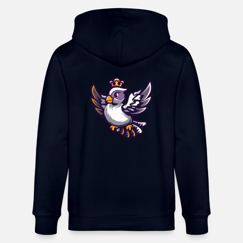 Taube Vogel Comic Krone - Stanley/Stella Unisex Bio-Kapuzenjacke CULTIVATOR  - Navy