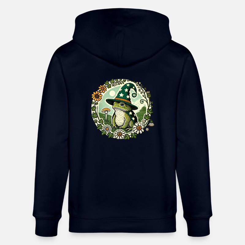 Toad Wizard - Stanley/Stella CULTIVATOR  Unisex Organic Hooded Jacket - navy