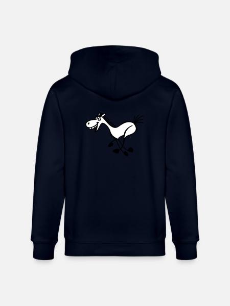 Beklopptes Strich Pferd - Stanley/Stella Unisex Bio-Kapuzenjacke CULTIVATOR  - Navy