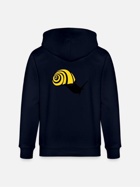snail snail snail schnecke lumaca2 - Stanley/Stella CULTIVATOR Unisex Organic Hooded Jacket - navy