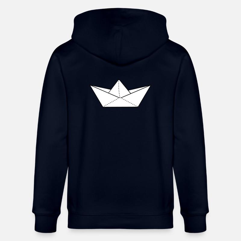 papier origami boot - Stanley/Stella Unisex Bio-Kapuzenjacke CULTIVATOR  - Navy