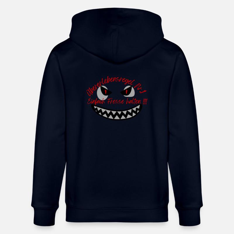 "Überlebensregel Nr 1" Design Subtil - Stanley/Stella Unisex Bio-Kapuzenjacke CULTIVATOR - Navy