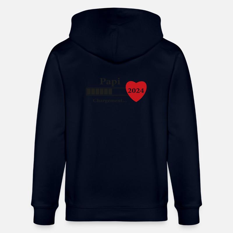 papi - futur papi chargement - Veste à capuche bio CULTIVATOR Stanley/Stella Unisexe - marine
