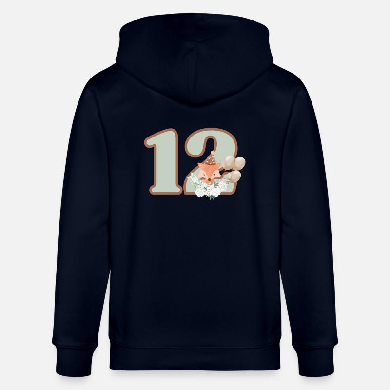 12e anniversaire renard fleurs - Veste à capuche bio CULTIVATOR Stanley/Stella Unisexe - marine