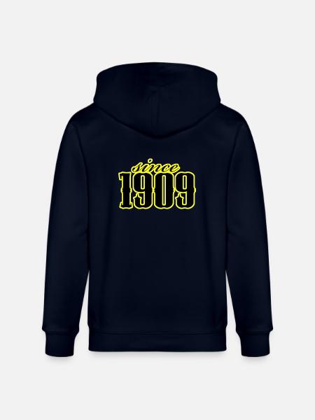 since 1909 (black) - Stanley/Stella CULTIVATOR Unisex Organic Hooded Jacket - navy