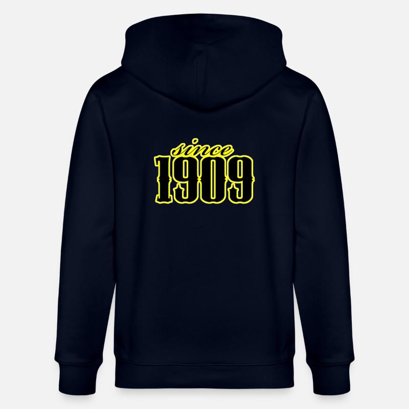 since 1909 (black) - Stanley/Stella CULTIVATOR  Unisex Organic Hooded Jacket - navy