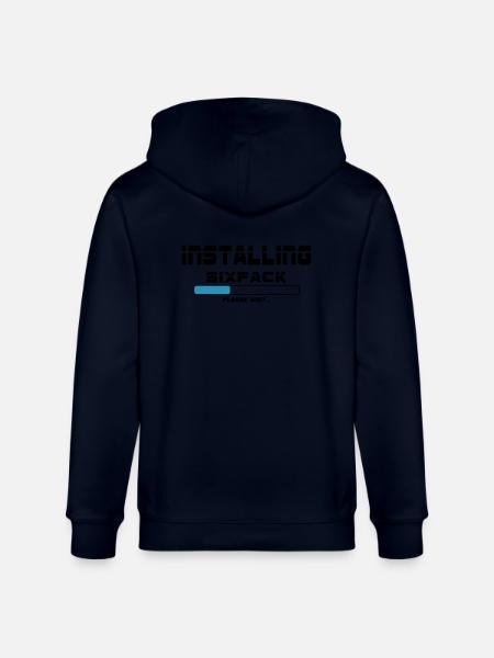 installing sixpack - Stanley/Stella CULTIVATOR  Unisex Organic Hooded Jacket - navy