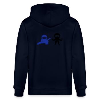 Ninjas - Veste à capuche bio CULTIVATOR Stanley/Stella Unisexe - marine - Dos - Anna (173cm)