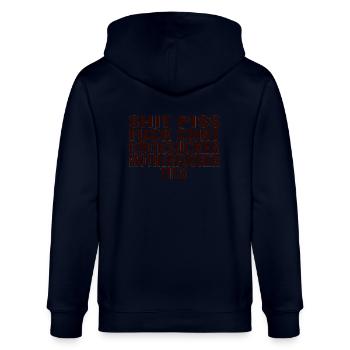 Verbotene Wörter - Stanley/Stella Unisex Bio-Kapuzenjacke CULTIVATOR  - Navy - Hinten - Anna (173cm)