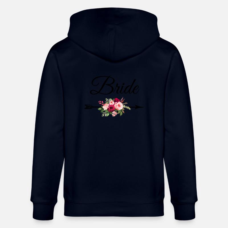 Bride bouquet de fleurs flèche - Veste à capuche bio CULTIVATOR Stanley/Stella Unisexe - marine