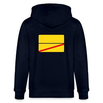 Ortsschild - Stanley/Stella Unisex Bio-Kapuzenjacke CULTIVATOR  - Navy - Hinten - Anna (173cm)