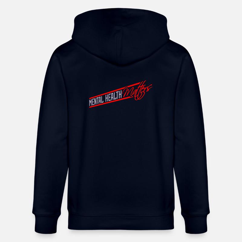 la santé mentale compte citation - Veste à capuche bio CULTIVATOR Stanley/Stella Unisexe - marine