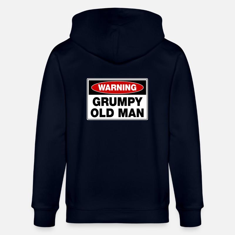 Warning Grumpy Old Man - Veste à capuche bio CULTIVATOR Stanley/Stella Unisexe - marine