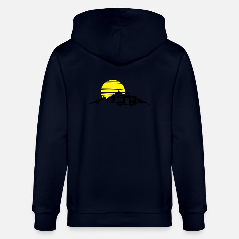 Freizeit - Wohnmobil Berge - Stanley/Stella Unisex Bio-Kapuzenjacke CULTIVATOR - Navy