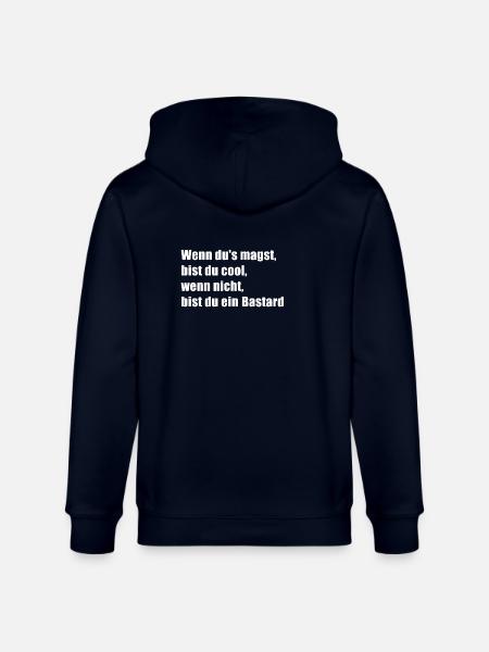 Bastard KIZ (weiß) - Stanley/Stella Unisex Bio-Kapuzenjacke CULTIVATOR  - Navy