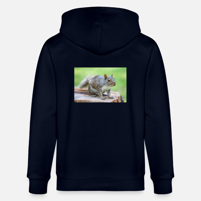 Grauhörnchen Sciurus carolinensis - Stanley/Stella Unisex Bio-Kapuzenjacke CULTIVATOR  - Navy