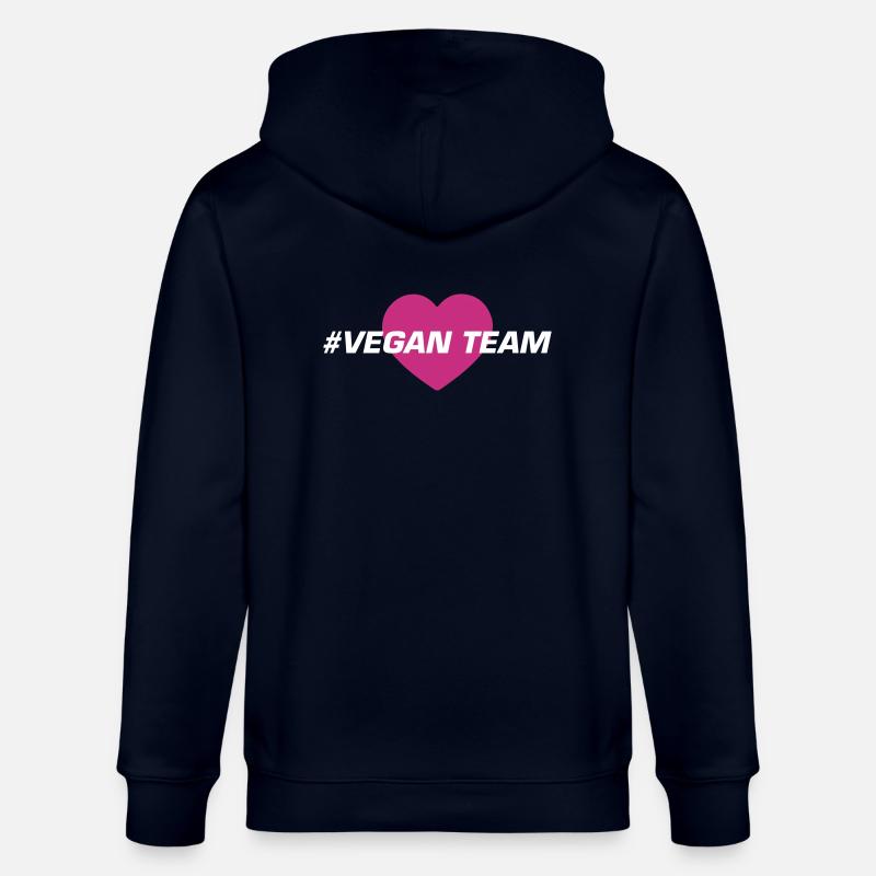 Vegan Team Herz - Stanley/Stella Unisex Bio-Kapuzenjacke CULTIVATOR  - Navy