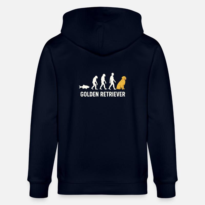 Evolution du Golden Retriever - Veste à capuche bio CULTIVATOR Stanley/Stella Unisexe - marine