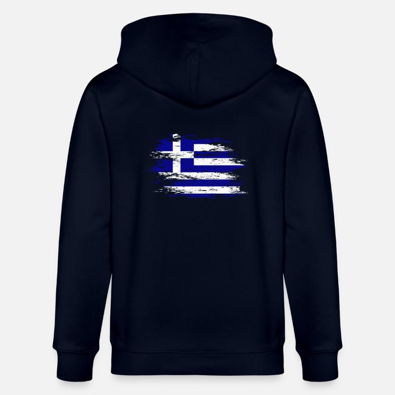 Drapeau de la Grèce utilisé - Veste à capuche bio CULTIVATOR Stanley/Stella Unisexe - marine