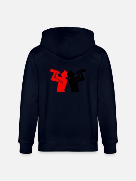 Drinking Party Man - Stanley/Stella CULTIVATOR  Unisex Organic Hooded Jacket - navy