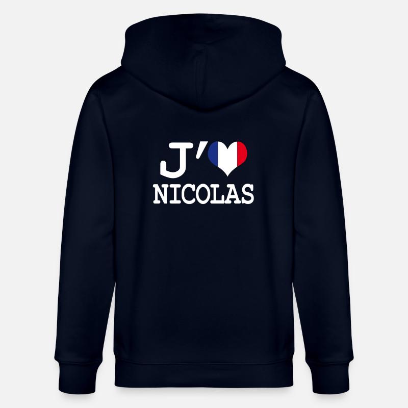 Ich liebe Nicolas - Stanley/Stella Unisex Bio-Kapuzenjacke CULTIVATOR  - Navy