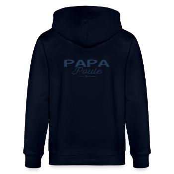 Papa poule - Veste à capuche bio CULTIVATOR Stanley/Stella Unisexe - marine - Dos - Anna (173cm)