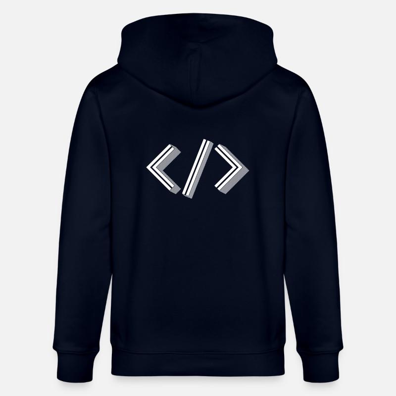 Racchiere retrò - XML HTML per sviluppatori full stack - Felpa con cappuccio ecologica unisex CULTIVATOR di Stanley/Stella - navy