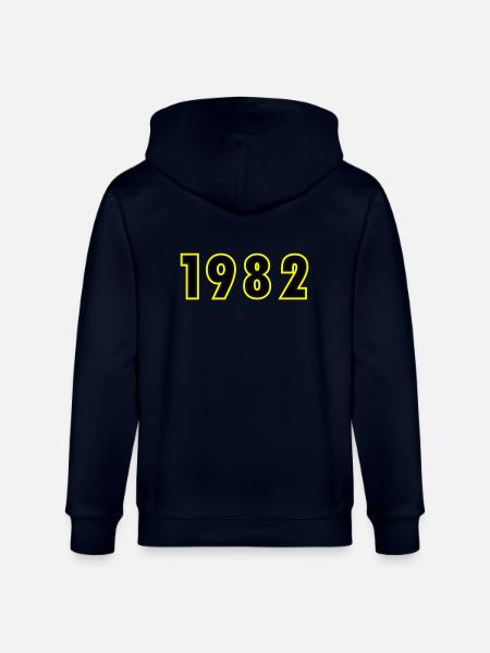 1982 Year Birthday - Stanley/Stella CULTIVATOR Unisex Organic Hooded Jacket - navy