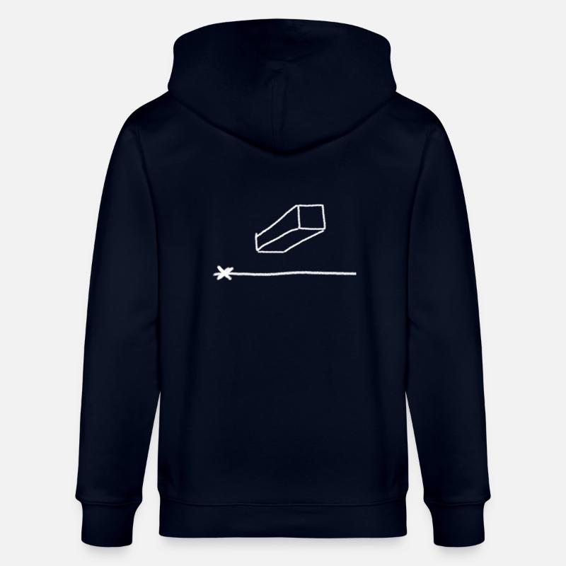 Central perspective ; Undersight ; Drawing ; Article - Stanley/Stella CULTIVATOR  Unisex Organic Hooded Jacket - navy