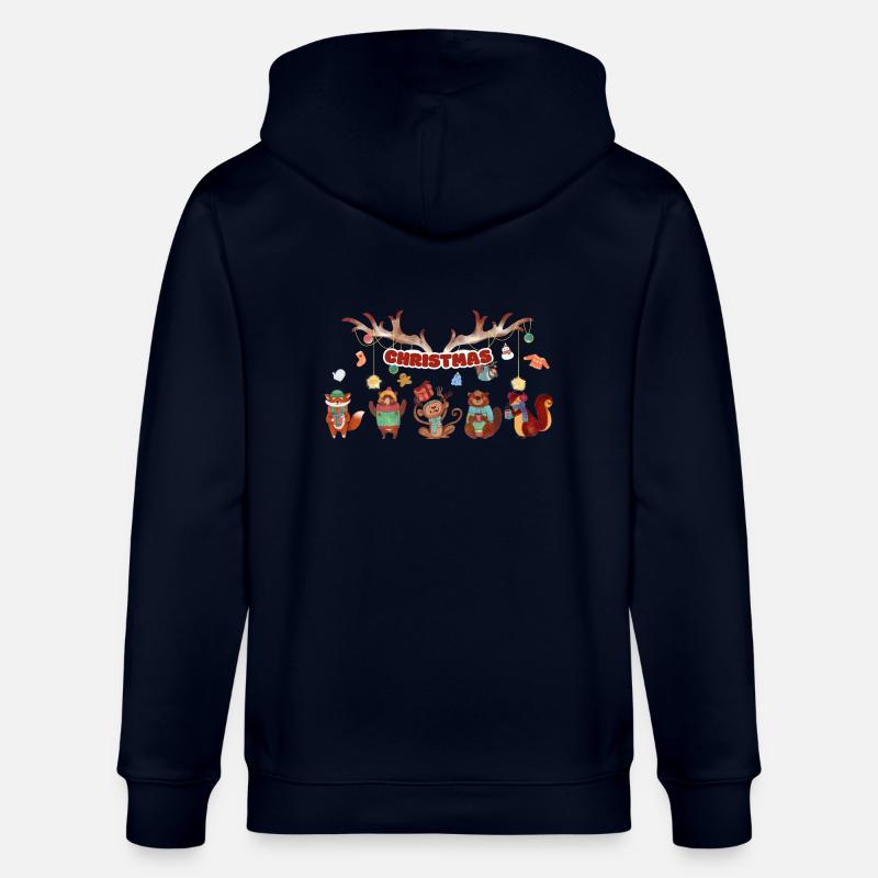 5 petits animaux mignons - Veste à capuche bio CULTIVATOR Stanley/Stella Unisexe - marine