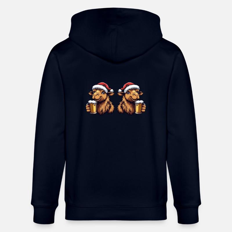 Kamel Weihnachten Bier Team - Stanley/Stella Unisex Bio-Kapuzenjacke CULTIVATOR  - Navy
